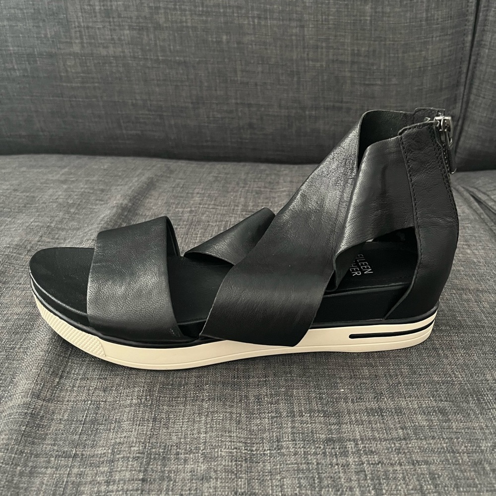 Eileen Fisher Sport tumbled leather sneaker sandal